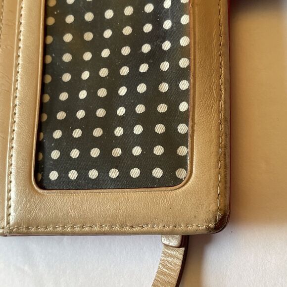 Kate Spade Wallet With Coin Zip New York Red patent Leather Tan Inside Used - Picture 9 of 16